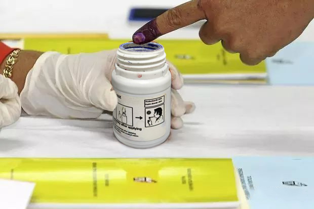 Election ink with a high-tech formula